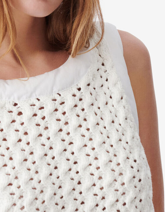 SHORT OPENWORK KNIT TOP