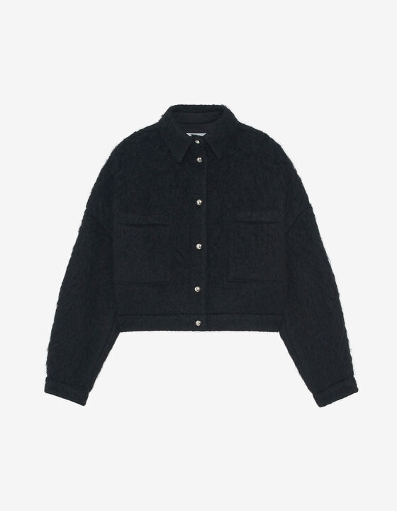 WOOL BLEND TEXTURED JACKET