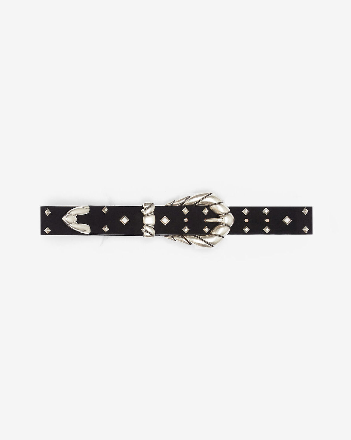 Iro Embella Studded Leather Belt In Black_studs