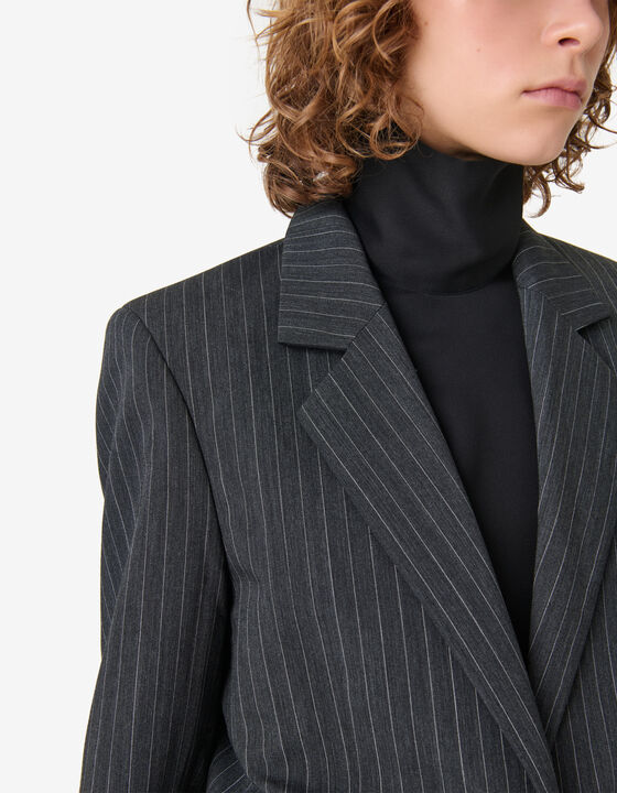 STRIPED SUIT JACKET