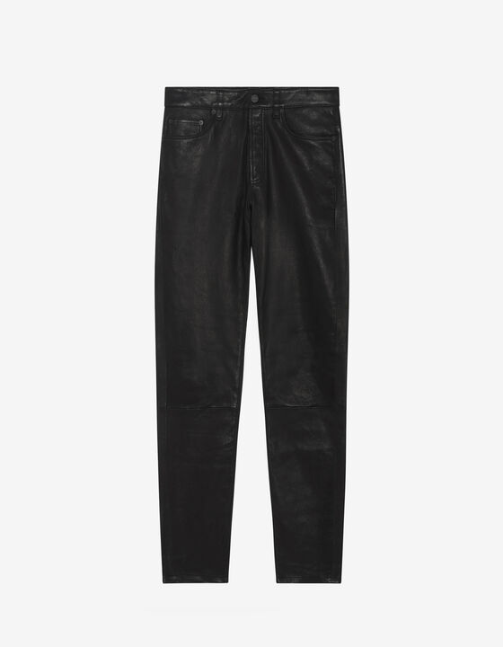 KARLO SLIM-FIT LEATHER PANTS
