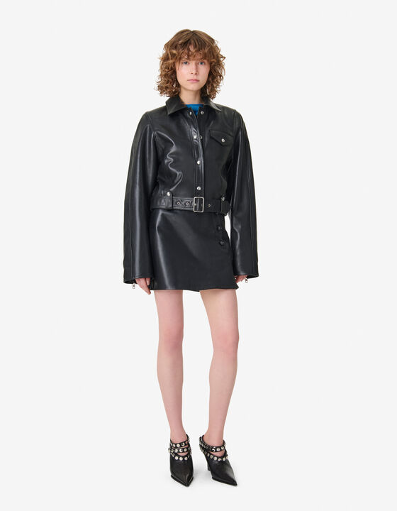 JUPE COURTE EN CUIR