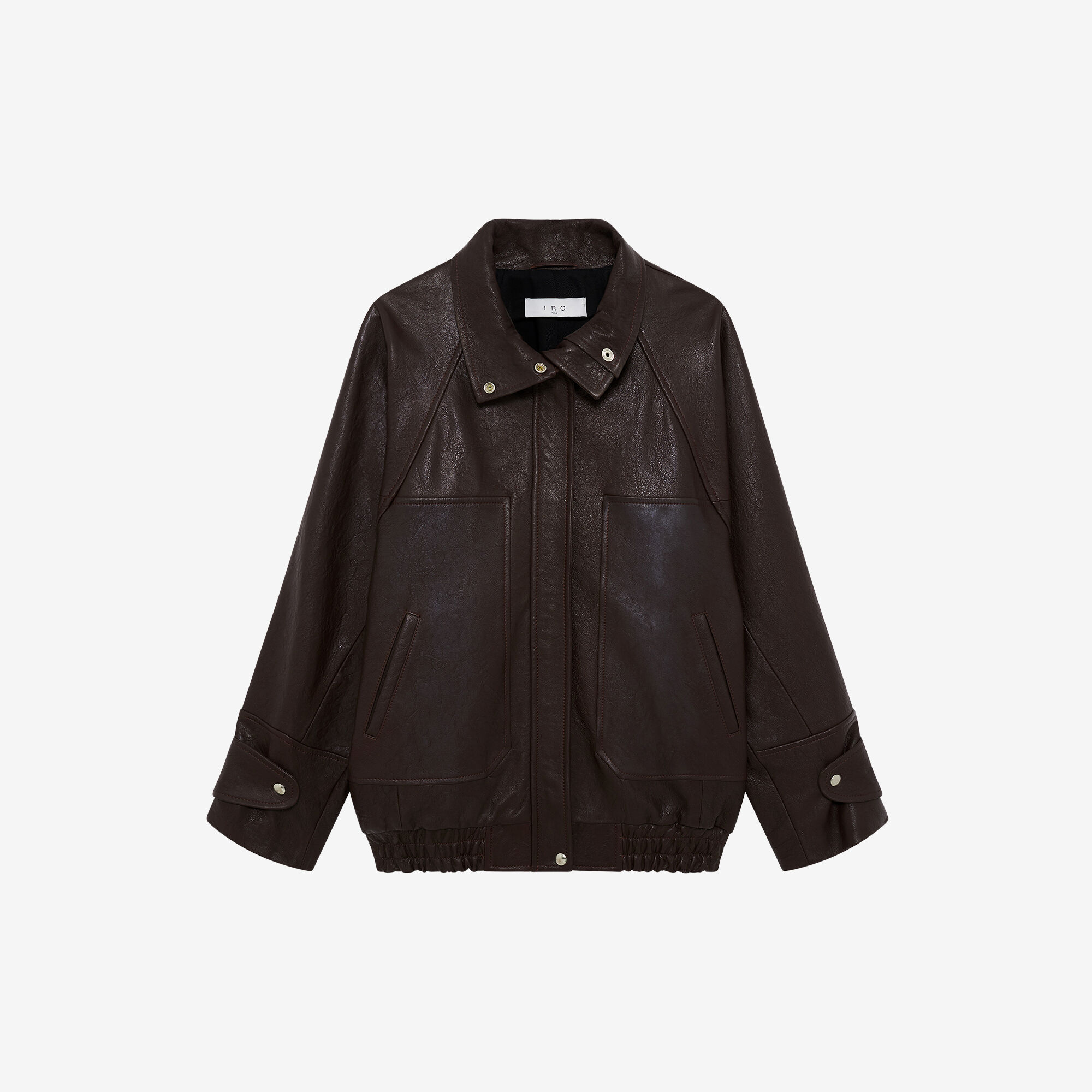 ONICO women brown oversized lambskin leather jacket | IRO
