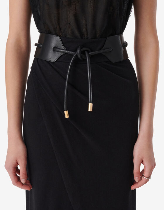 NOUI LEATHER TIE BELT