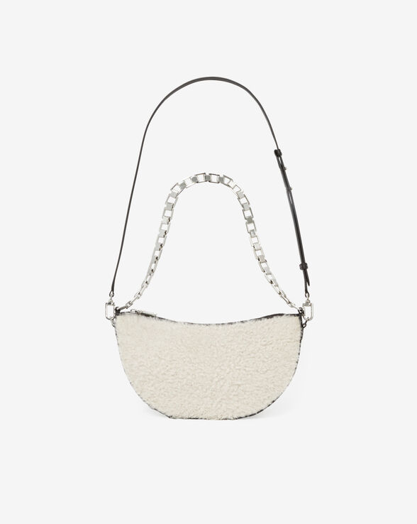 ARC XL FUR SHEARLING AND LEATHER SHOULDER BAG