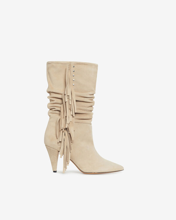 CRANKO SUEDE FRINGED ANKLE BOOTS