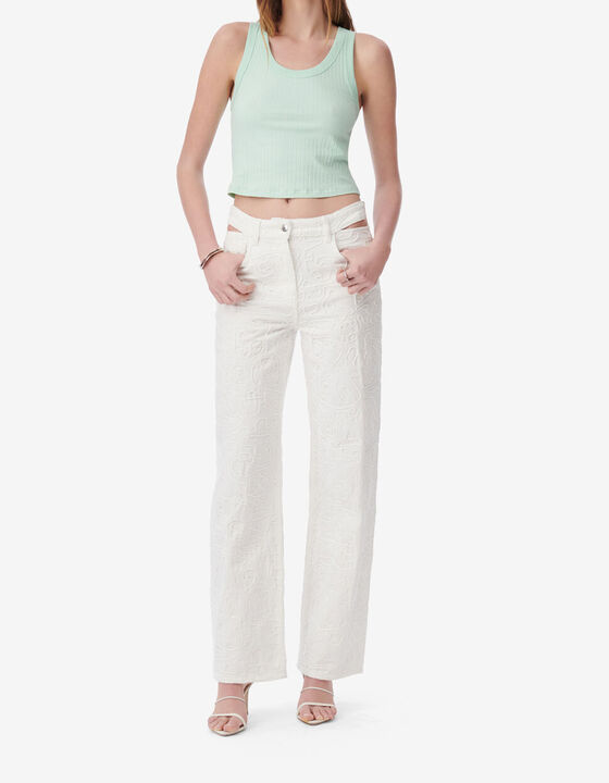 CROPPED RIBBED TANK TOP