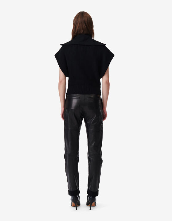 ZIPPERED-COLLAR SWEATER