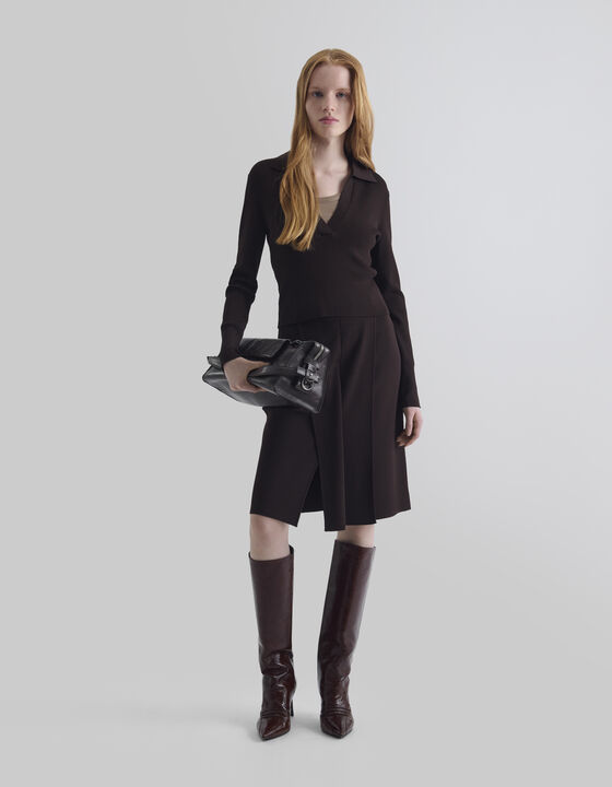 MIDI RIBBED SKIRT