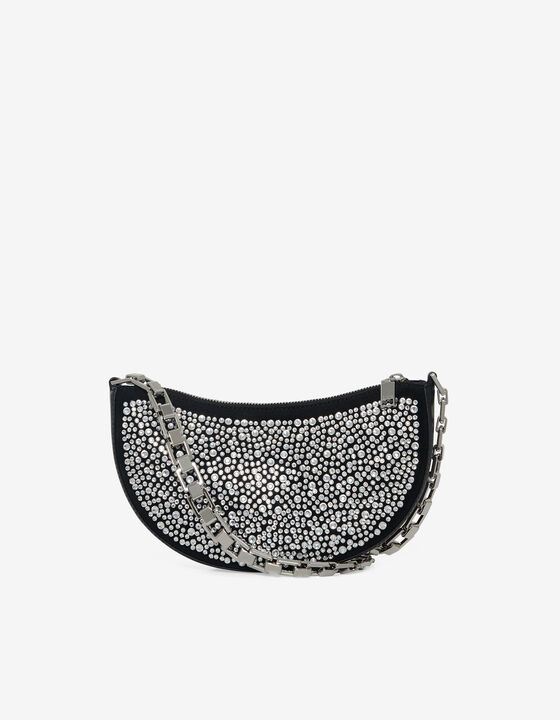 LEATHER BAG WITH RHINESTONES