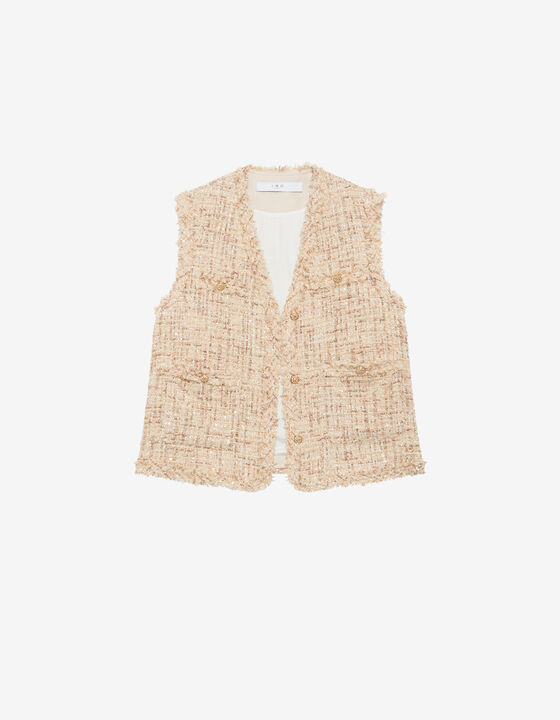 VESTE SANS MANCHES EN TWEED