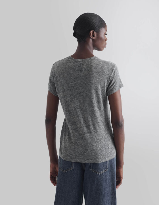 LINEN CREW-NECK T-SHIRT
