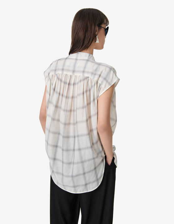 CHEMISE SANS MANCHES &Agrave; CARREAUX