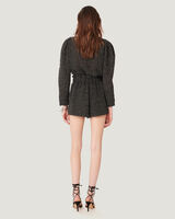 KALE PAPERBAG KNIT TWEED SHORTS image number null