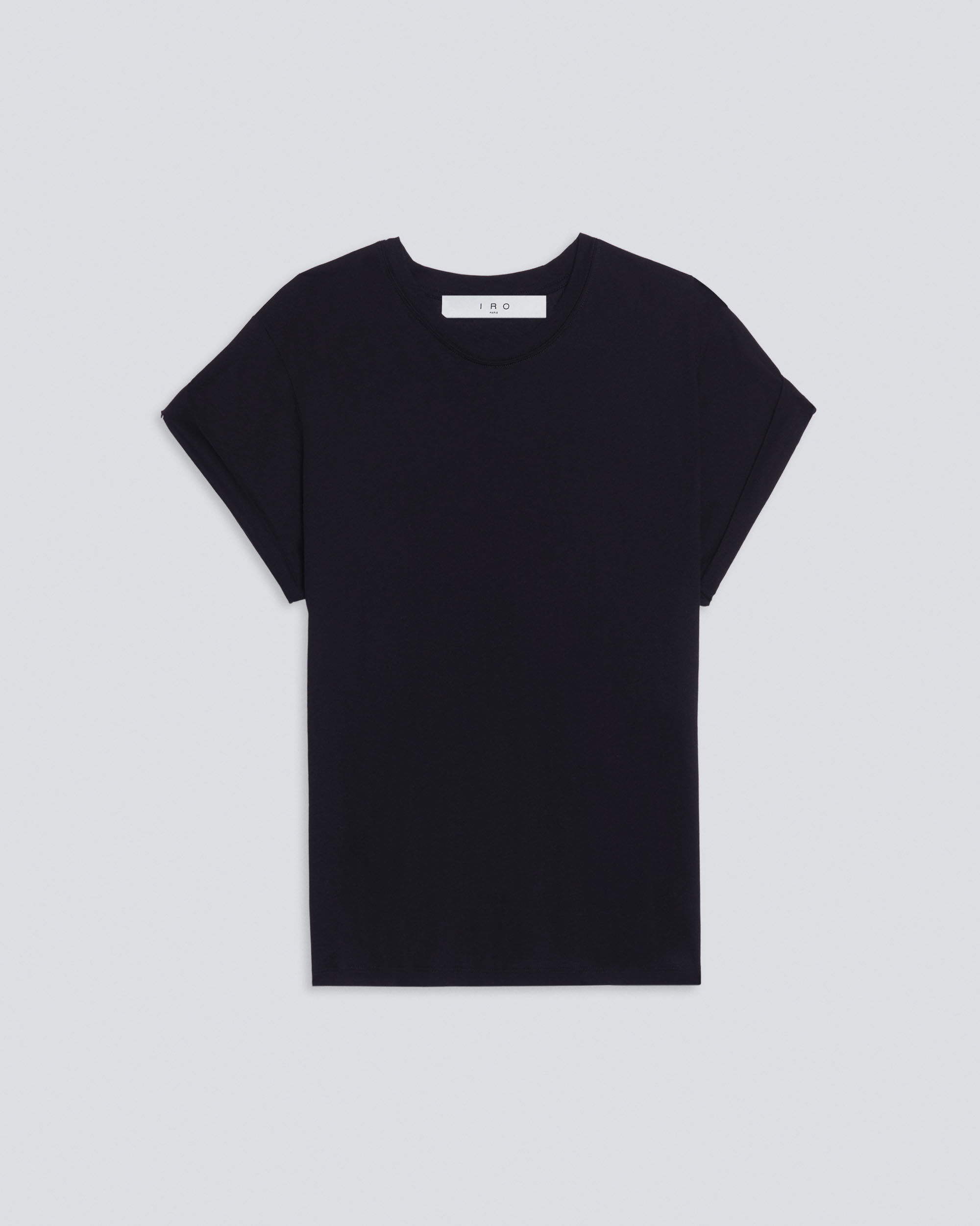 black low neck t shirt