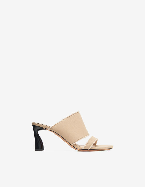 MULES À TALONS TOILE