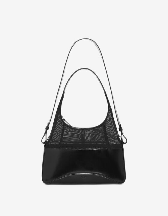 DUAL-MATERIAL HOBO BAG