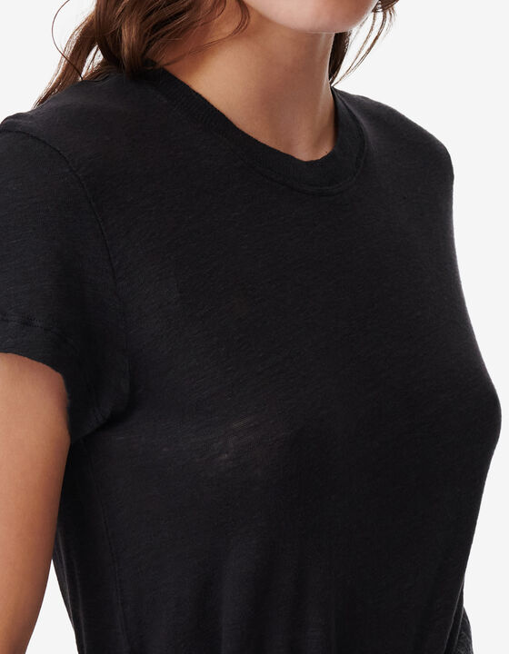 T-SHIRT EN LIN COL ROND