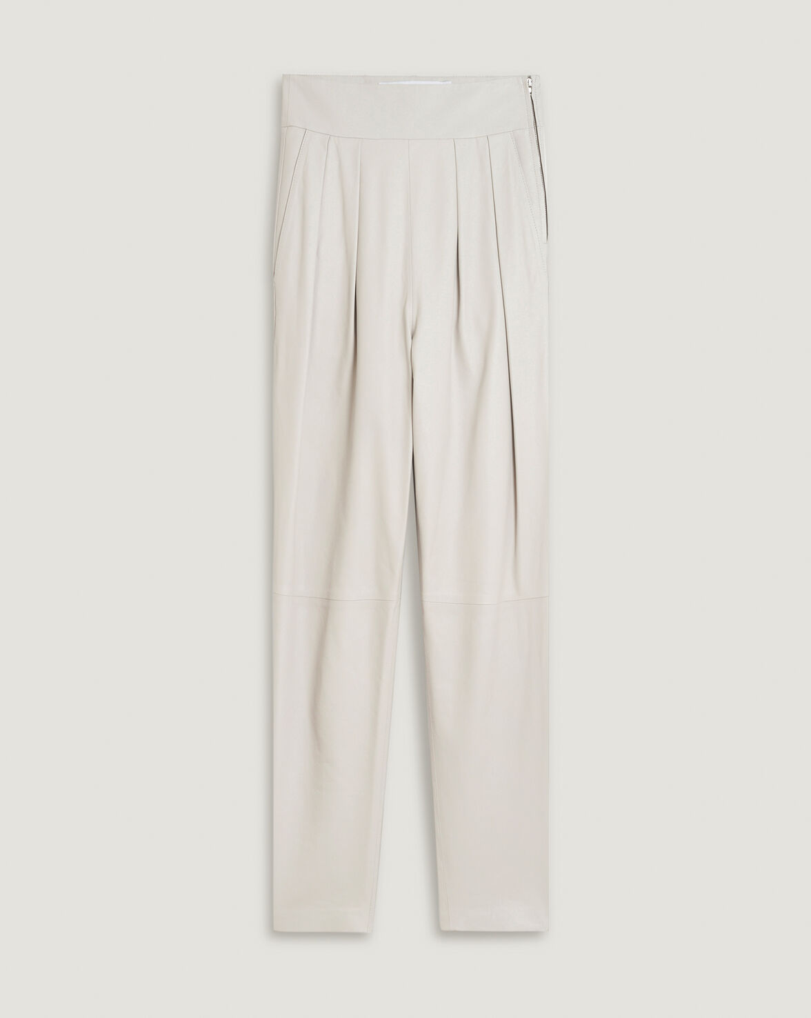 BISHO TAILORED HIGH WAIST LEATHER TROUSERS image number null