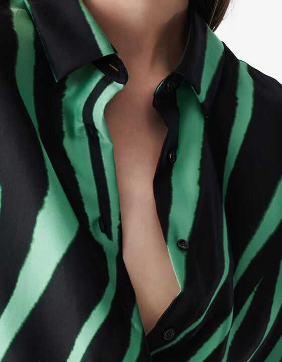 SILK PRINT SHIRT