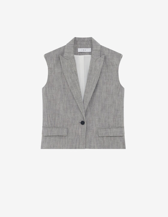 SLEEVELESS SUIT JACKET