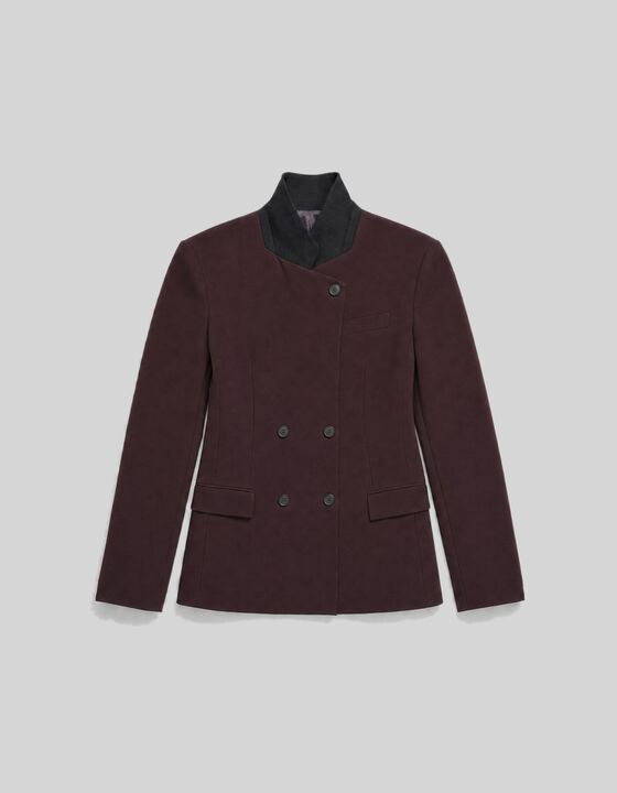 VESTE AJUST&Eacute;E &Agrave; COL OFFICIER