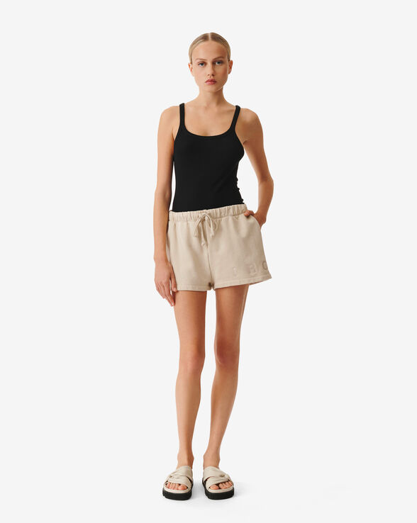 OCRESIA COTTON FLEECE LOGO SHORTS