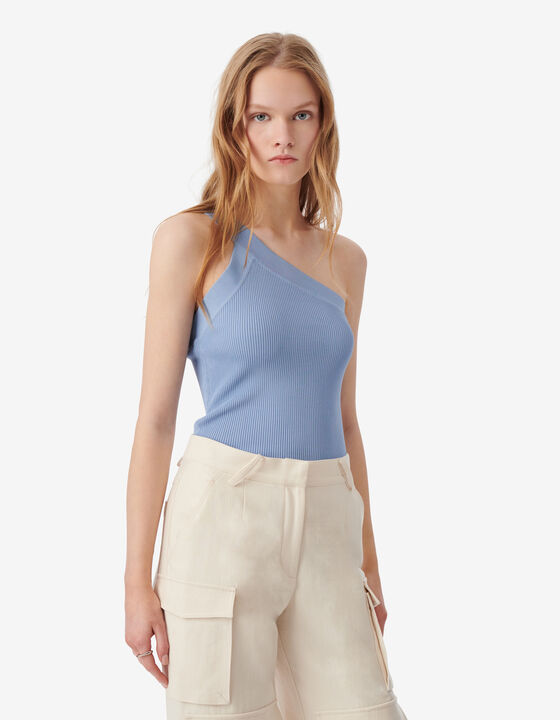 ASYMMETRICAL RIBBED TOP