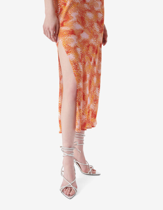PRINTED MIDI DRESS