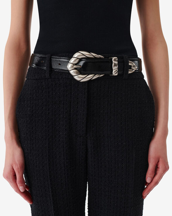 EMBELLA PATENT LEATHER BELT