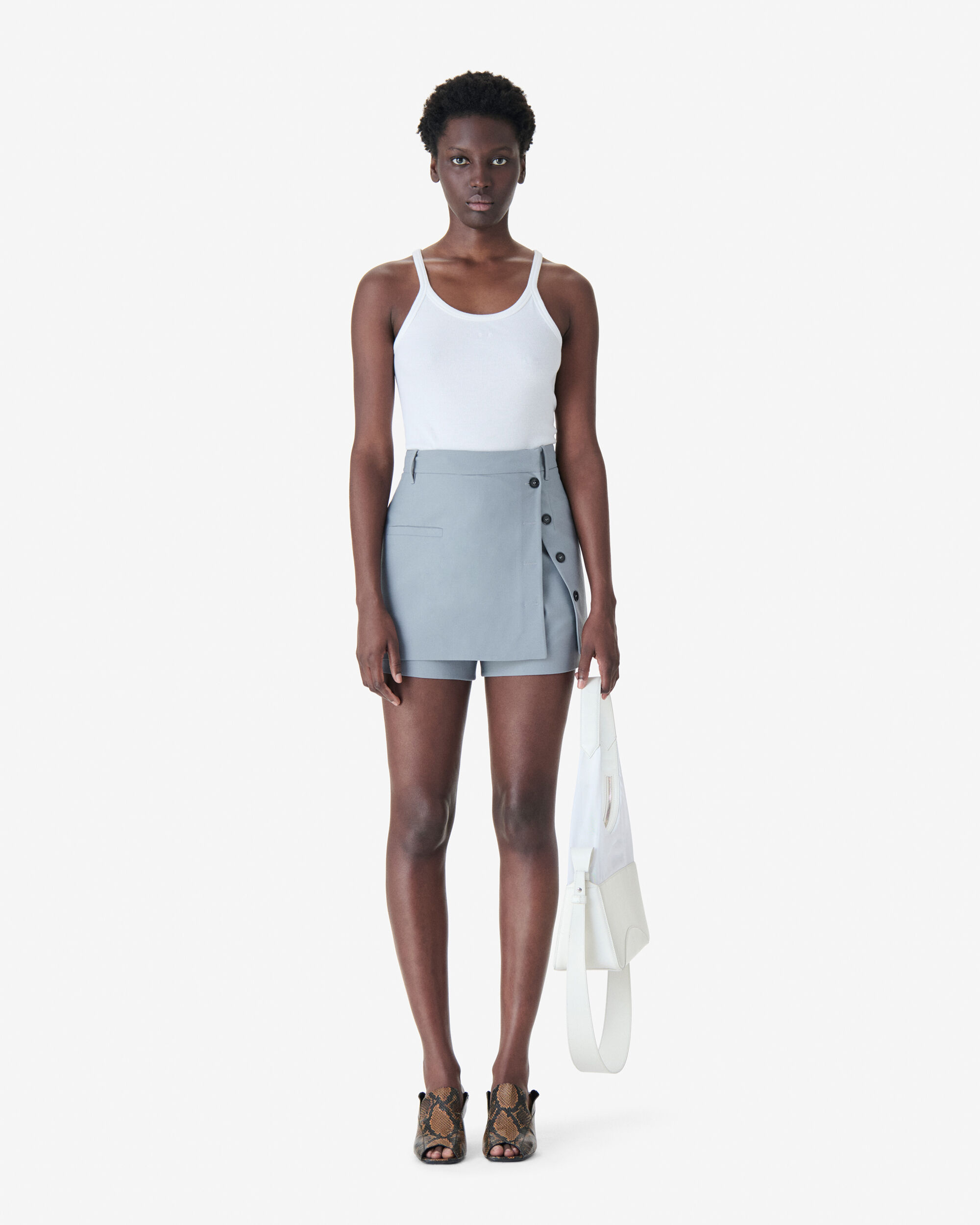 【美品✨】SHISHIKUI CAMI NKIT Short / gray AMIRA women grey fitted skirt-shorts | IRO