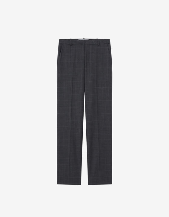 STRAIGHT CHECKED PANTS