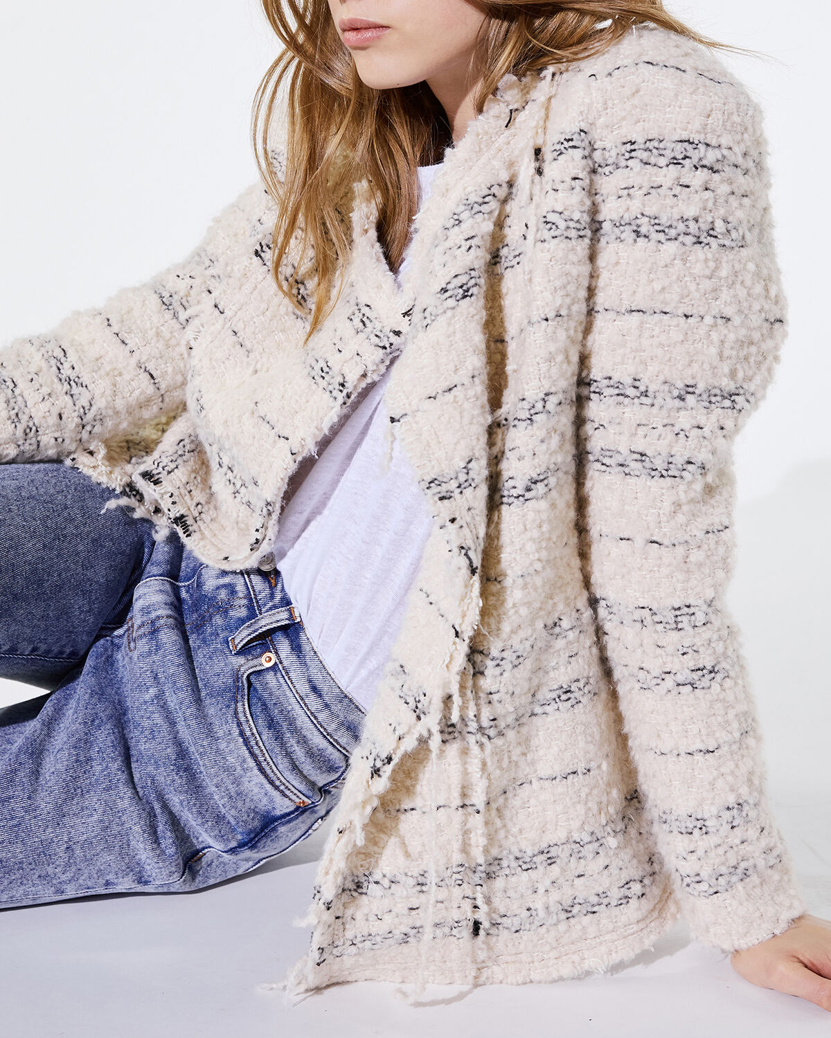 Nine Jacket Ecru And Black by IRO Paris