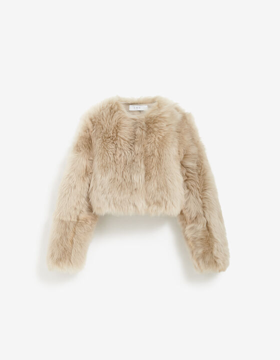 CROPPED SHEARLING JACKET