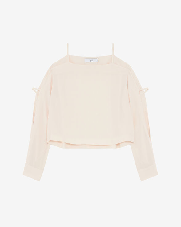 ELMAE SQUARE-COLLARED CUT-OUT TOP