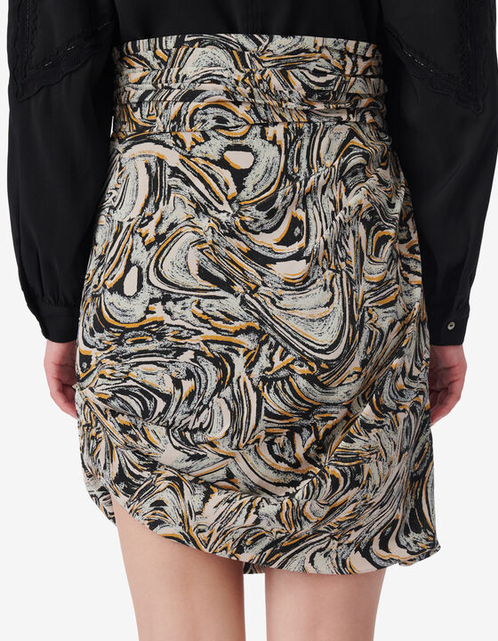 PRINTED SILK SKIRT