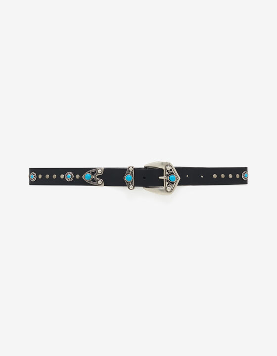 STUDDED LEATHER BELT