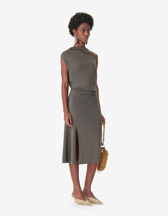 ASYMMETRICAL MIDI DRESS
