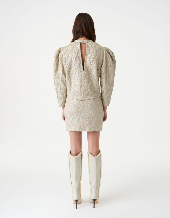 ROUND-NECK LUREX TOP