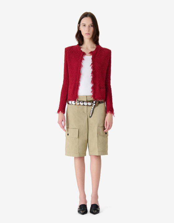 STRUCTURED FRINGED JACKET