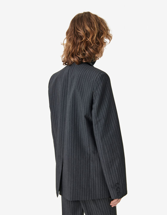 STRIPED SUIT JACKET