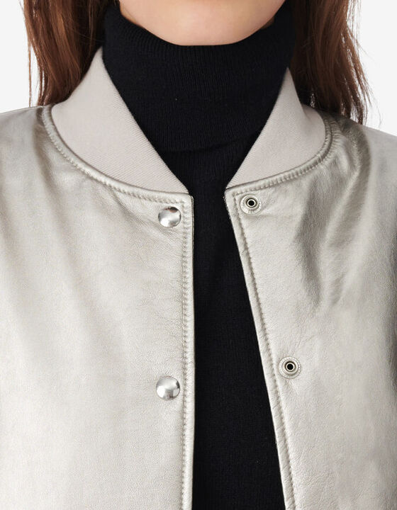 OVERSIZED LEATHER BOMBER