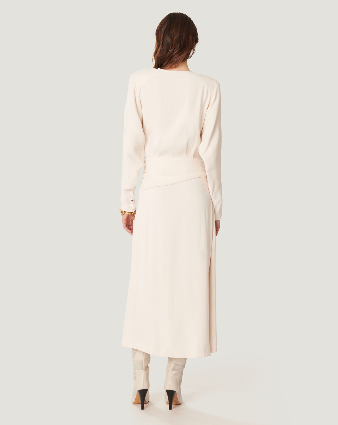 ELMAS DRAPED FULL LENGTH DRESS image number null