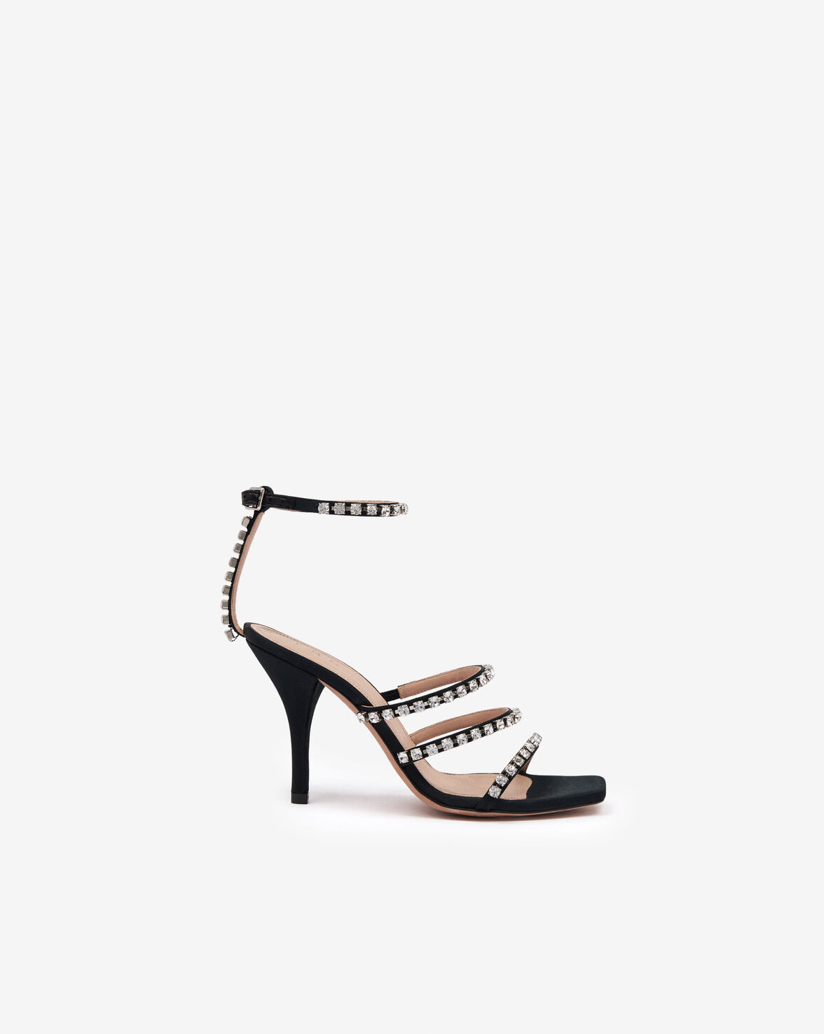 Iro Goody Rhinestone Sandals In Black