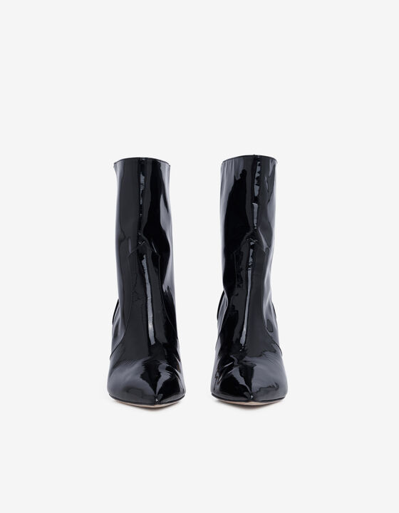 PATENT LEATHER ANKLE BOOTS
