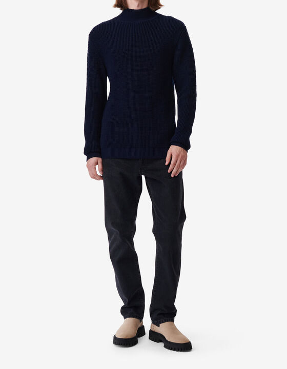 HIGH-NECK WOOL SWEATER