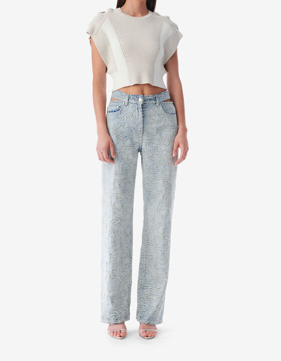 SLEEVELESS ROUND NECK SWEATER