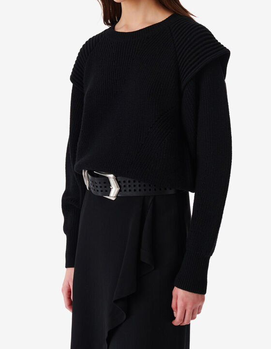 PULL COL ROND EN LAINE