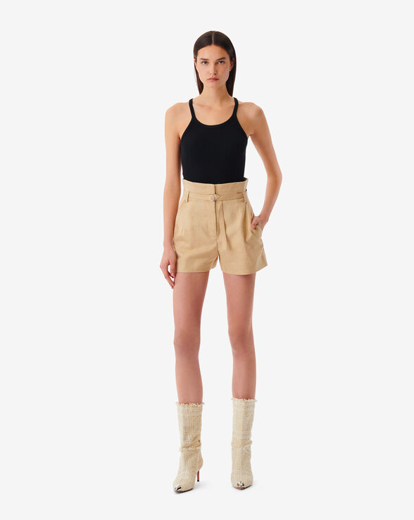 DIAN BELTED HIGH-RISE SHORTS