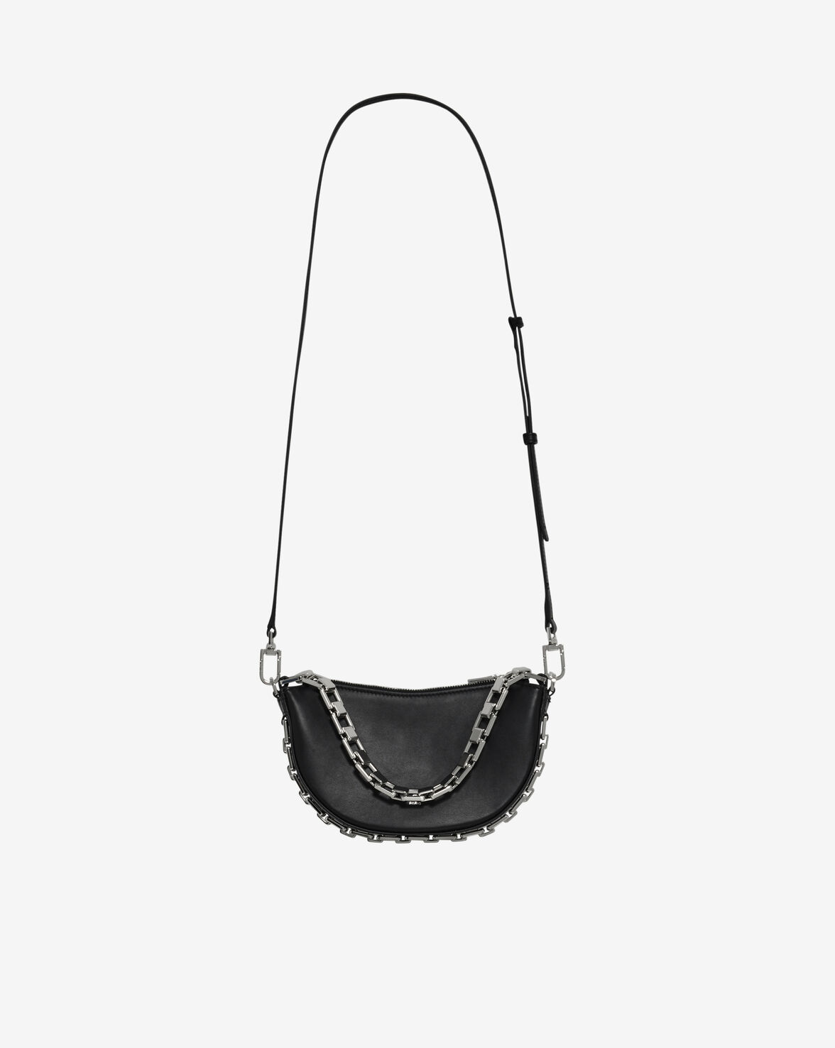 Buy Small Black Crossbody Purse With Silver Chain Strap Bag